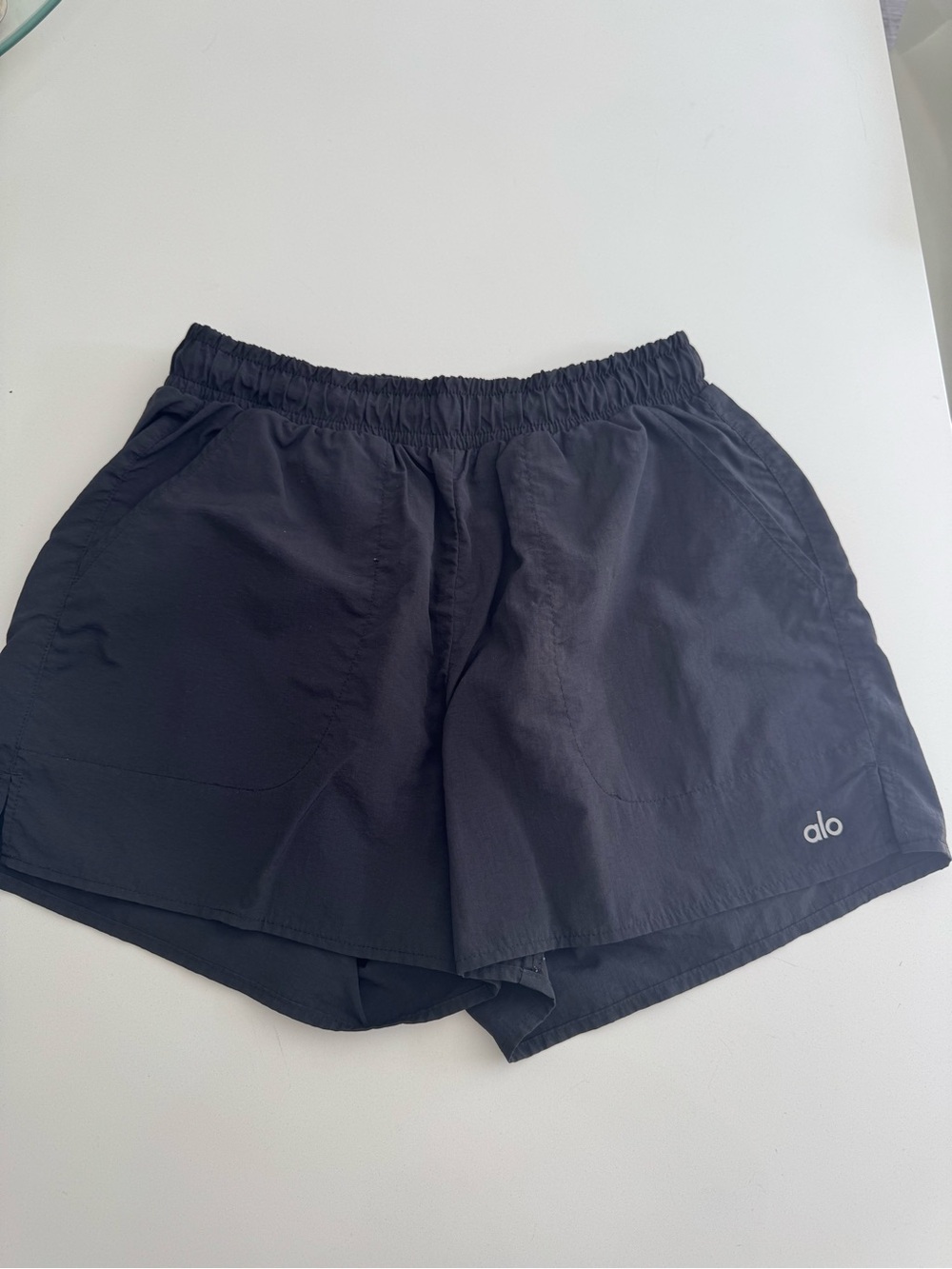 ALO Yoga Black Athletic Shorts with Elastic Waistband - Picture 6 of 6